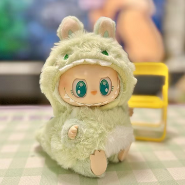 Green Dinosaur Costume for 17cm Doll Labubu or Lillas or Kimmon Lucky Cat pre-order